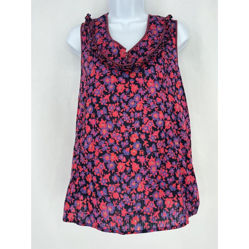 Marc By Marc Jacobs Floral Sleeveless Butterfly Print Top Small Whimsygoth Twee